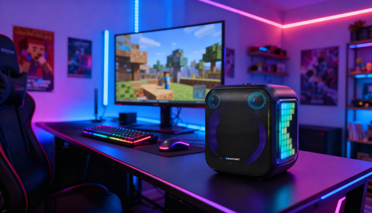 Nešiojama kolonėlė Blaupunkt Party Box PB6LED aprašymas - Prekės nuotrauka