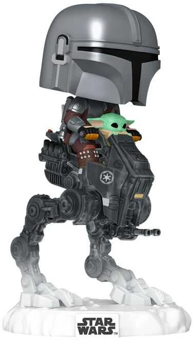 FUNKO POP! Vinilinė figūrėlė: Žvaigždžių karai - The Mandalorian with Grogu, 9 cm aprašymas - Prekės nuotrauka