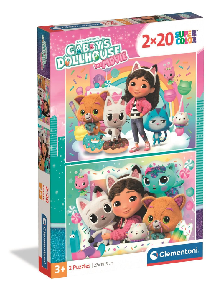 Clementoni Dėlionė 2x20 vnt. - Gabby's Dollhouse aprašymas - Prekės nuotrauka