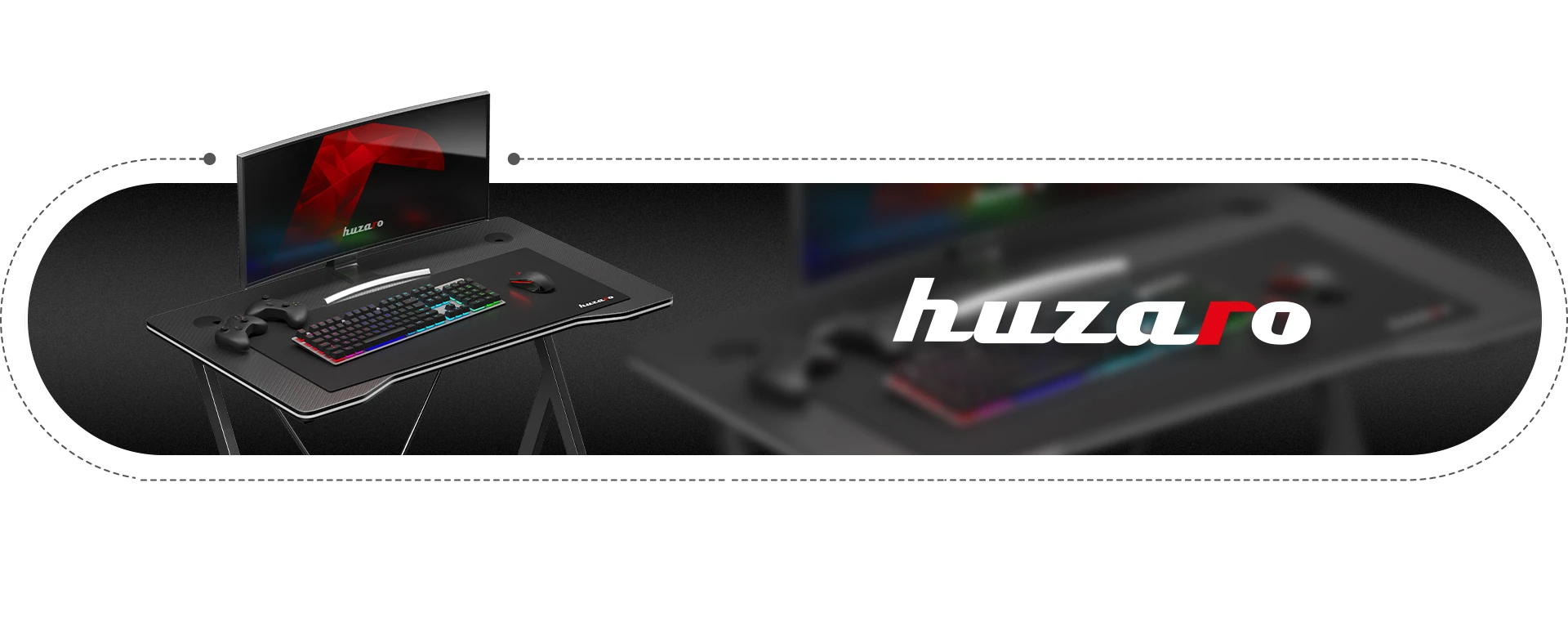Žaidimų stalas Huzaro Hero 1.4, Juodas aprašymas - Prekės nuotrauka