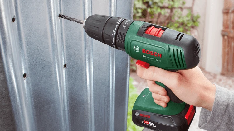 Akum.smūginis gręžtuvas Bosch EasyImpact 18V-40, 2x2 Ah akumuliatoriai (Pažeista pakuotė) aprašymas - Prekės nuotrauka