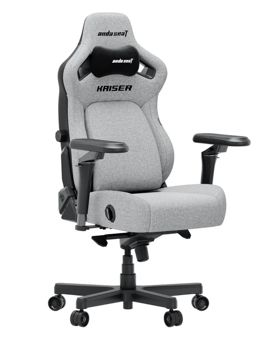 Žaidimų kėdė AndaSeat Kaiser 4 V2 XL, pilka, medžiaga: audinys aprašymas - Prekės nuotrauka Žaidimų kėdė AndaSeat Kaiser 4 V2 XL, pilka, medžiaga: audinys aprašymas - Prekės nuotrauka