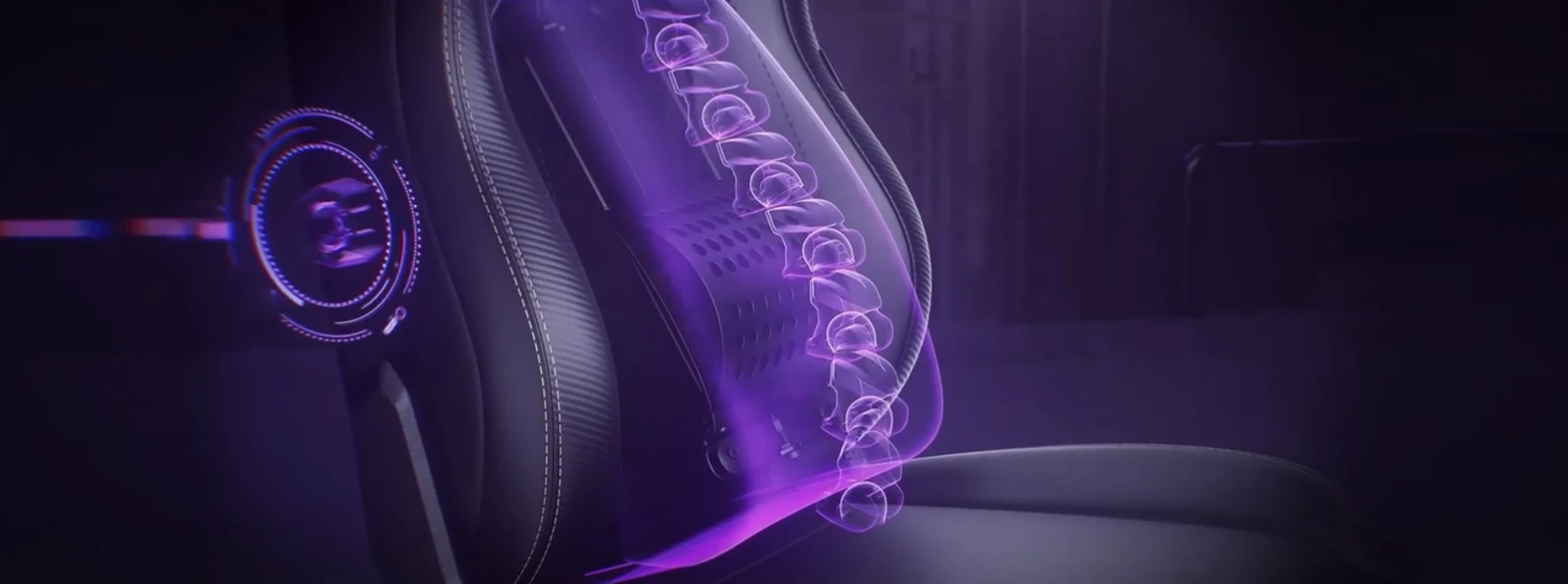 Žaidimų kėdė AndaSeat Kaiser 4 XL, violetinės spalvos, medžiaga: eko oda aprašymas - Prekės nuotrauka