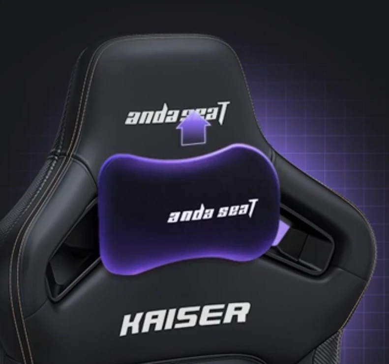 Žaidimų kėdė AndaSeat Kaiser 4 XL, violetinės spalvos, medžiaga: eko oda aprašymas - Prekės nuotrauka