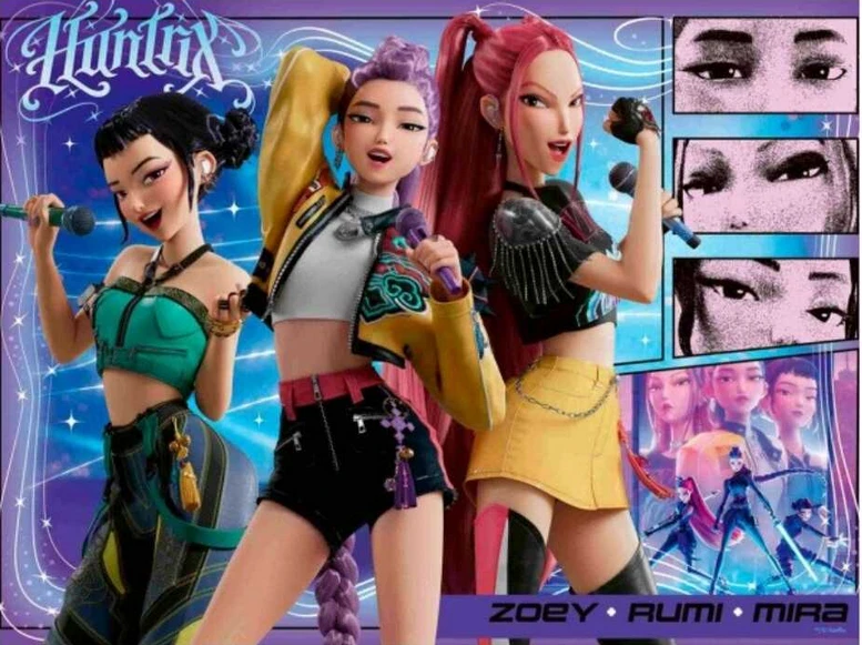 Ravensburger Dėlionė 100 vnt. - Kpop Demon Hunters aprašymas - Prekės nuotrauka