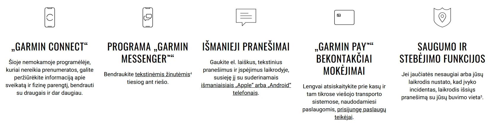 IIšmanusis laikorodis Garmin Instinct® 3 – 50 mm, AMOLED, Tactical Edition  Juodas su juodu dirželiu aprašymas - Prekės nuotrauka