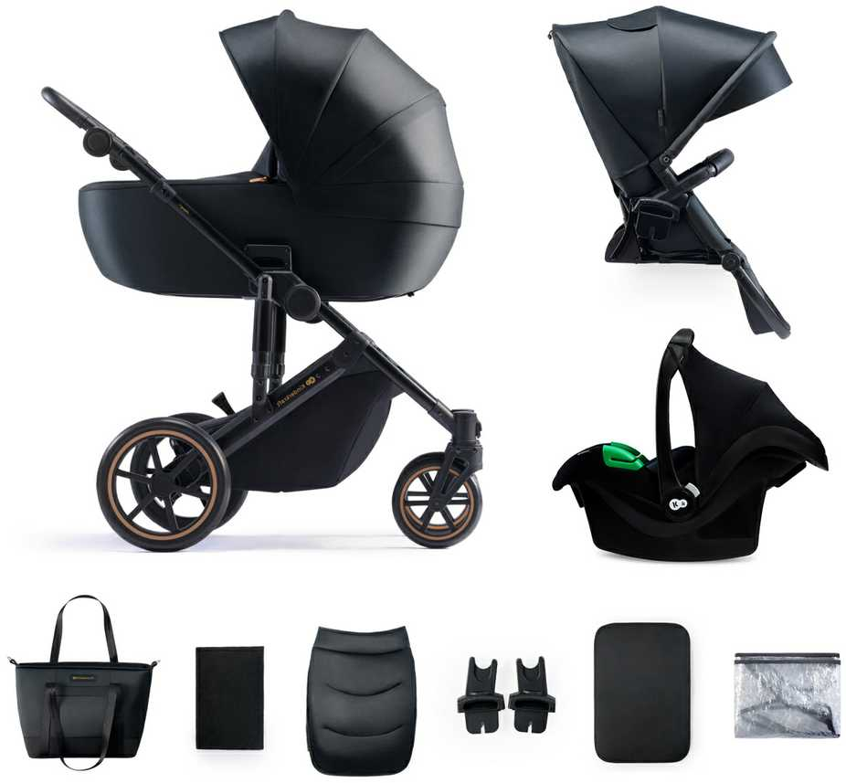 KINDERKRAFT universalus vežimėlis 3in1 PRIME 2 3IN1 MINK PRO VENEZIAN Juodas, KSPRIM02BLK300I aprašymas - Prekės nuotrauka