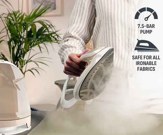 Garų lyginimo stotis Tefal Pro Express GV9E22E0 | 2200 W | 1.8 L | 7.5 bar | Balta aprašymas - Prekės nuotrauka