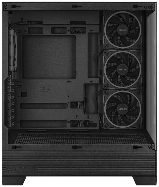 ASUS A31 PLUS TG ARGB kompiuterio korpusas Midi Tower su skaidriu šoniniu langu, suderinamas su ATX / BTX / MicroATX / Mini-ITX, juodos spalvos aprašymas - Prekės nuotrauka