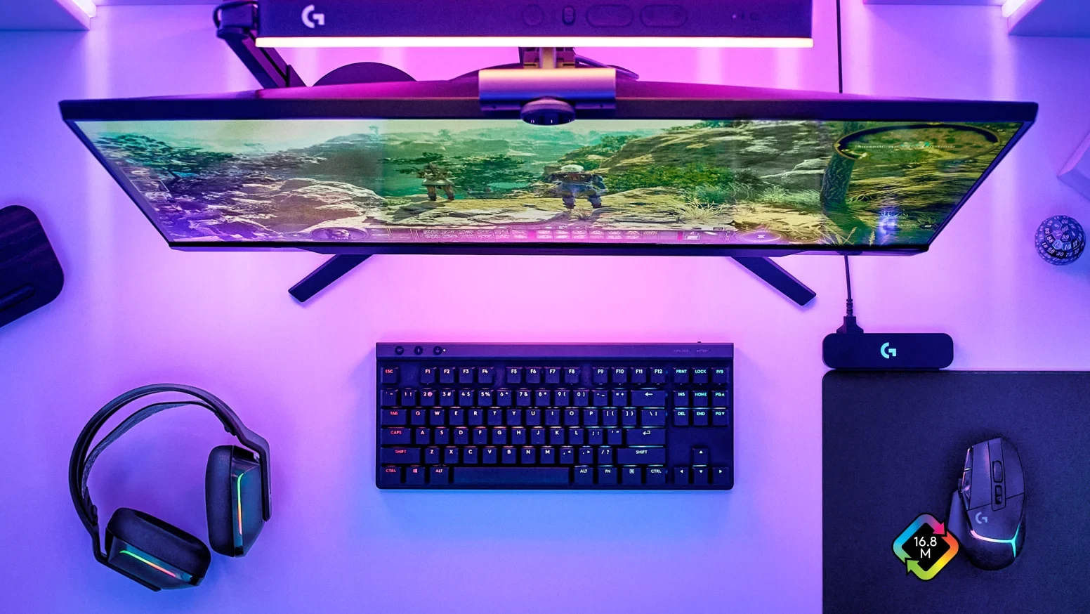 Belaidė žaidimų klaviatūra Logitech G515 LIGHTSPEED TKL Wireless Gaming, Baltos spalvos, Išdėstymas: US tarptautinis (Qwerty) aprašymas - Prekės nuotrauka