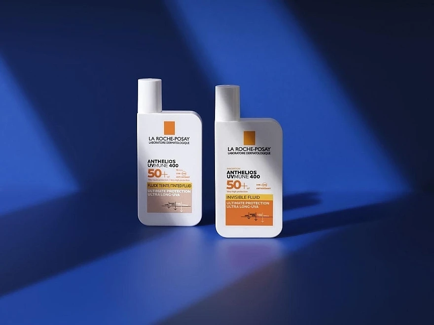 La Roche-Posay Anthelios UVMune 400 Tinted Fluid SPF50+ apsauginis fluidas nuo saulės veidui SPF 50+, 50 ml aprašymas - Prekės nuotrauka