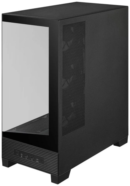 ASUS A31 PLUS TG ARGB kompiuterio korpusas Midi Tower su skaidriu šoniniu langu, suderinamas su ATX / BTX / MicroATX / Mini-ITX, juodos spalvos aprašymas - Prekės nuotrauka
