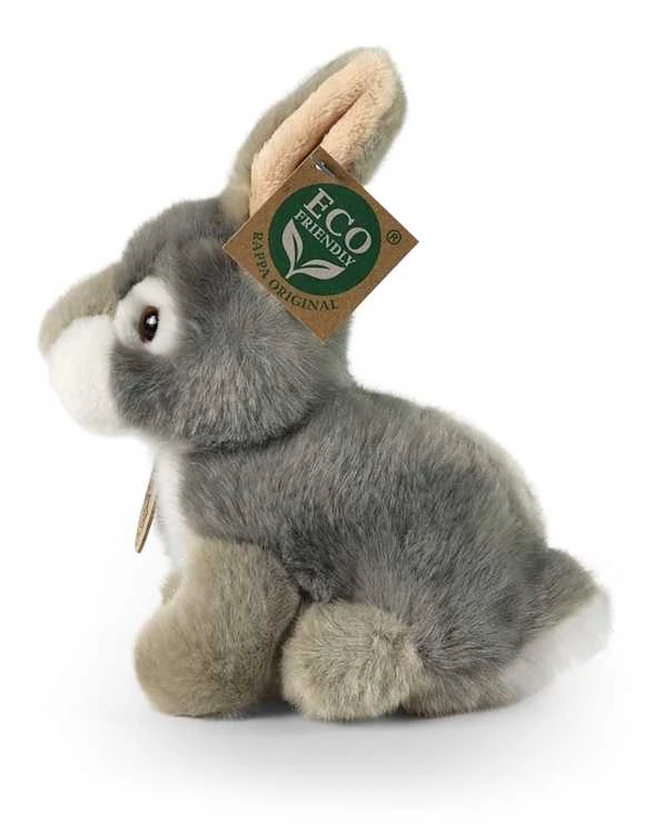 Rappa Eco-Friendly Pliušinis žaislas - pilkas triušis, 16 cm aprašymas - Prekės nuotrauka