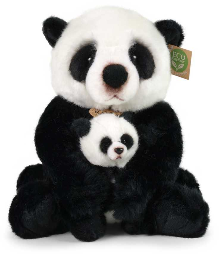 Rappa Eco-Friendly Pliušinis žaislas - panda su jaunikliu, 27 cm aprašymas - Prekės nuotrauka
