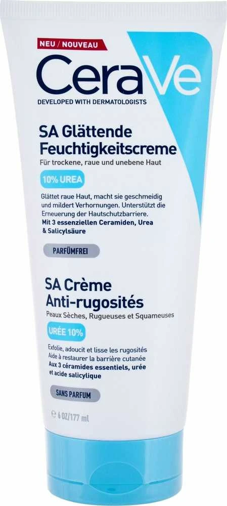 Veido kremas sausai ir šiurkščiai odai Cerave SA Smoothing Cream, 177 ml aprašymas - Prekės nuotrauka