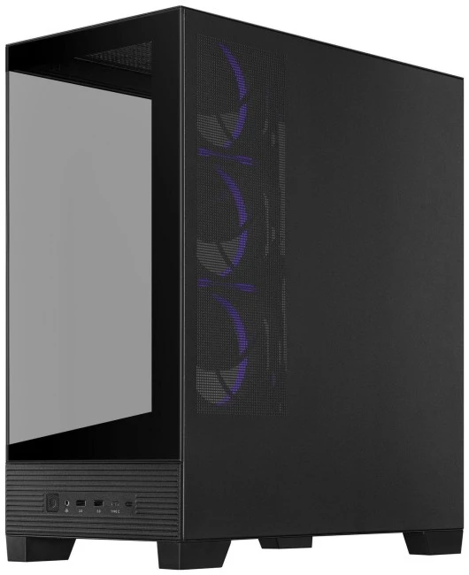 ASUS A31 PLUS TG ARGB kompiuterio korpusas Midi Tower su skaidriu šoniniu langu, suderinamas su ATX / BTX / MicroATX / Mini-ITX, juodos spalvos aprašymas - Prekės nuotrauka