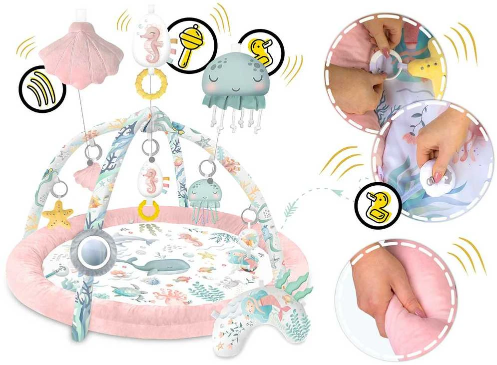 Lavinamasis kilimėlis Nukido Ocean, rožinis aprašymas - Prekės nuotrauka