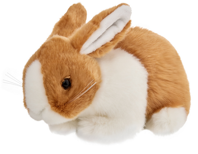 Beppe Pliušinis žaislas - rudai baltas zuikutis, 18 cm aprašymas - Prekės nuotrauka