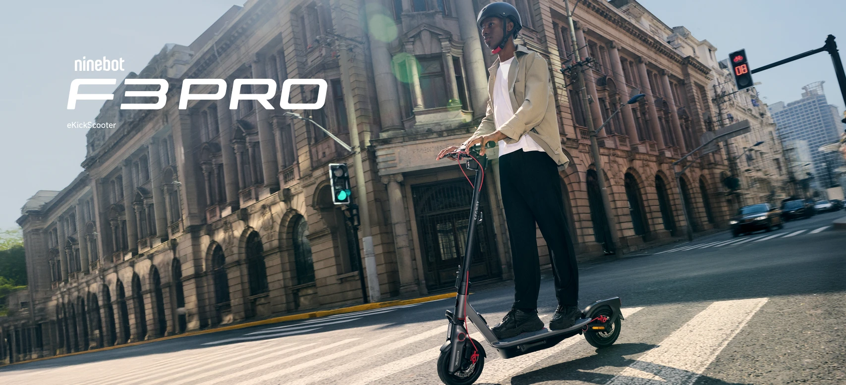 Elektrinis paspirtukas Segway eKickScooter F3 Pro E, Juodas aprašymas - Prekės nuotrauka