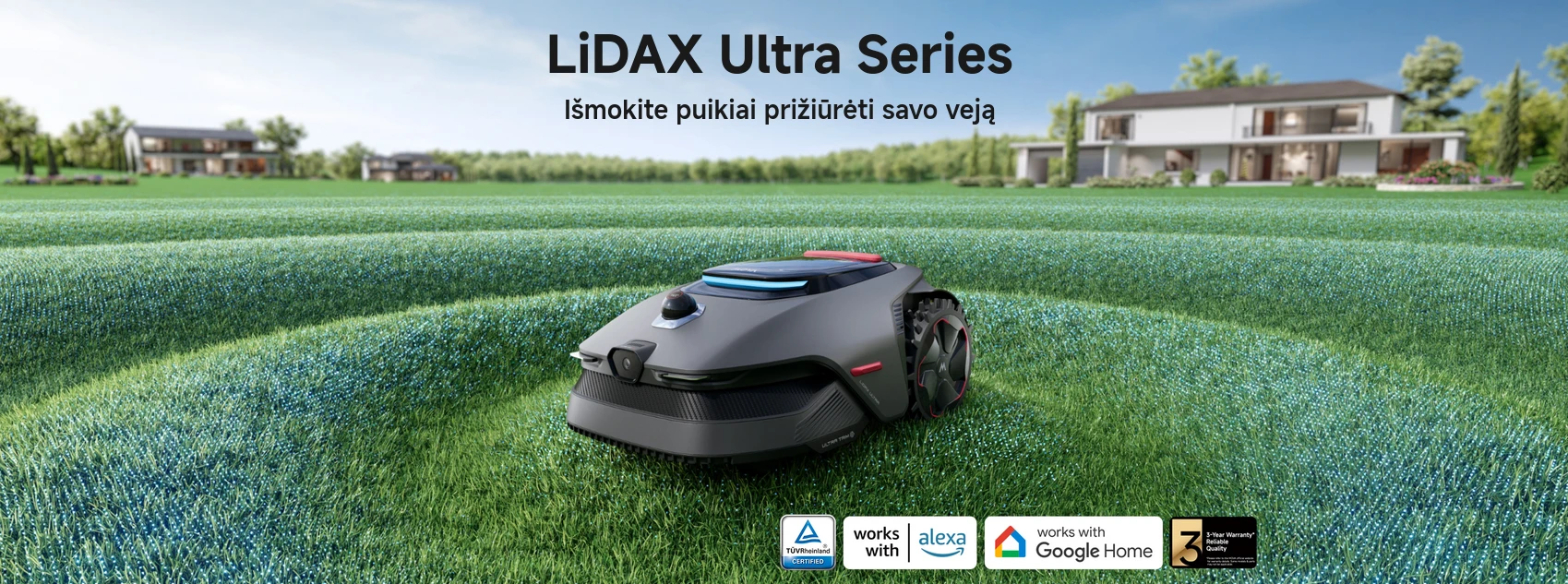 Vejos robotas Mova LiDAX Ultra 1600 aprašymas - Prekės nuotrauka