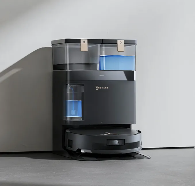 Dulkių siurblys - robotas Ecovacs Deebot T50 Max Pro Omni, Juodas aprašymas - Prekės nuotrauka
