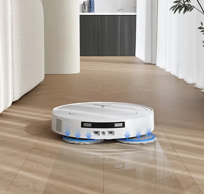 Dulkių siurblys - robotas Ecovacs Deebot T50 Pro Omni, Baltas aprašymas - Prekės nuotrauka