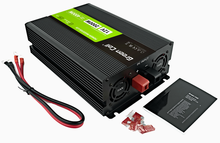 Maitinimo inverteris Green Cell PowerInverter LCD 12V–230V, 2000W/4000W aprašymas - Prekės nuotrauka