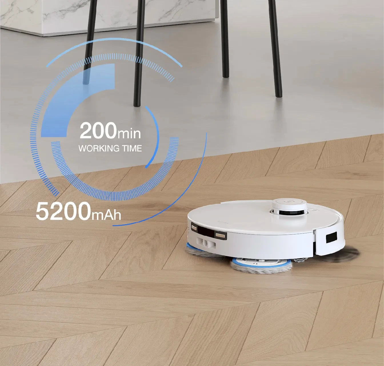 Dulkių siurblys - robotas Ecovacs Deebot T30C Pro, Baltas aprašymas - Prekės nuotrauka