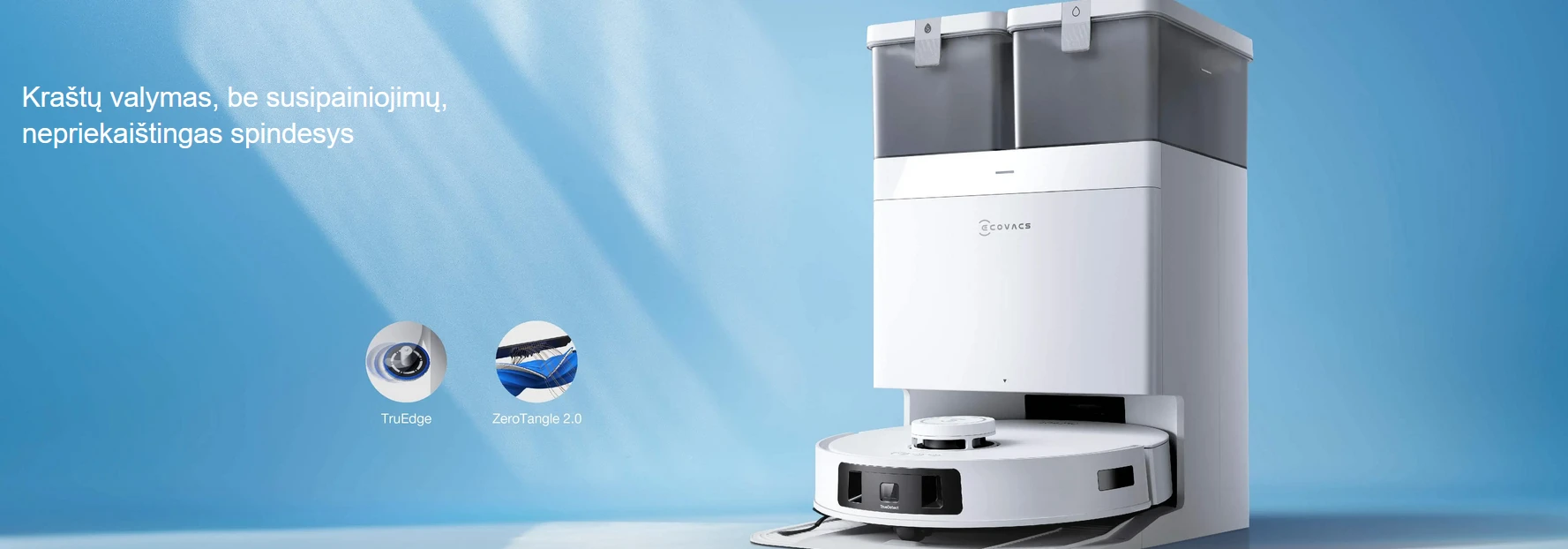 Dulkių siurblys - robotas Ecovacs Deebot T30C Pro, Baltas aprašymas - Prekės nuotrauka