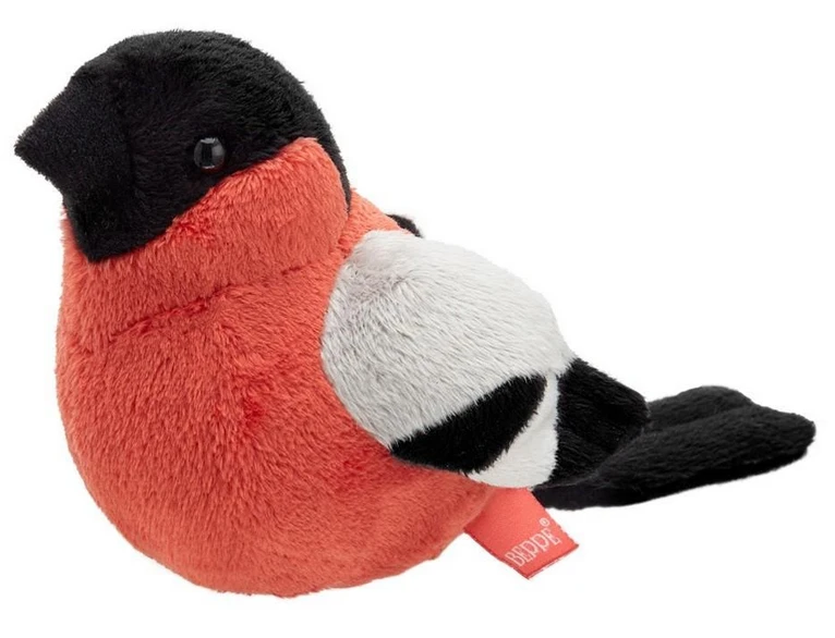 Beppe Pliušinis žaislas - juodagalvė sniegena, 13 cm aprašymas - Prekės nuotrauka