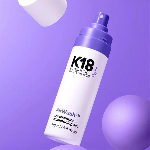 K18 AirWash Neaerozolinis sausas šampūnas, 118 ml aprašymas - Prekės nuotrauka