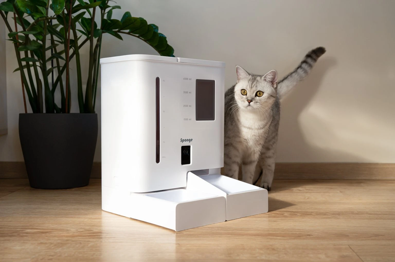 Išmanus maisto dozatorius Sponge Pet Feeder DUAL aprašymas - Prekės nuotrauka