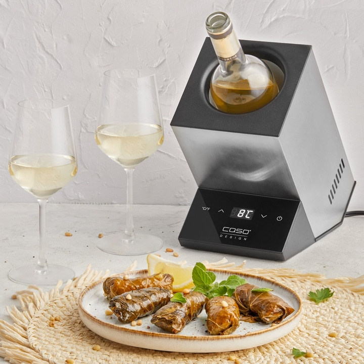 Vieno butelio vyno šaldytuvas Caso WineCase One, Pilkos spalvos aprašymas - Prekės nuotrauka