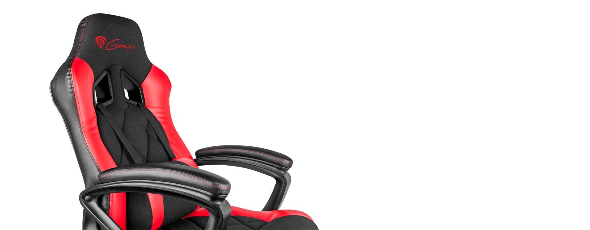Žaidimų kėdė Genesis Nitro 330 Gaming Chair, Juoda-raudona aprašymas - Prekės nuotrauka