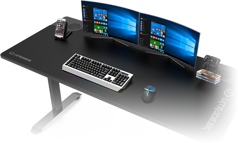 Žaidimų stalas Ultradesk Momentum Gaming Desk, Juodas aprašymas - Prekės nuotrauka