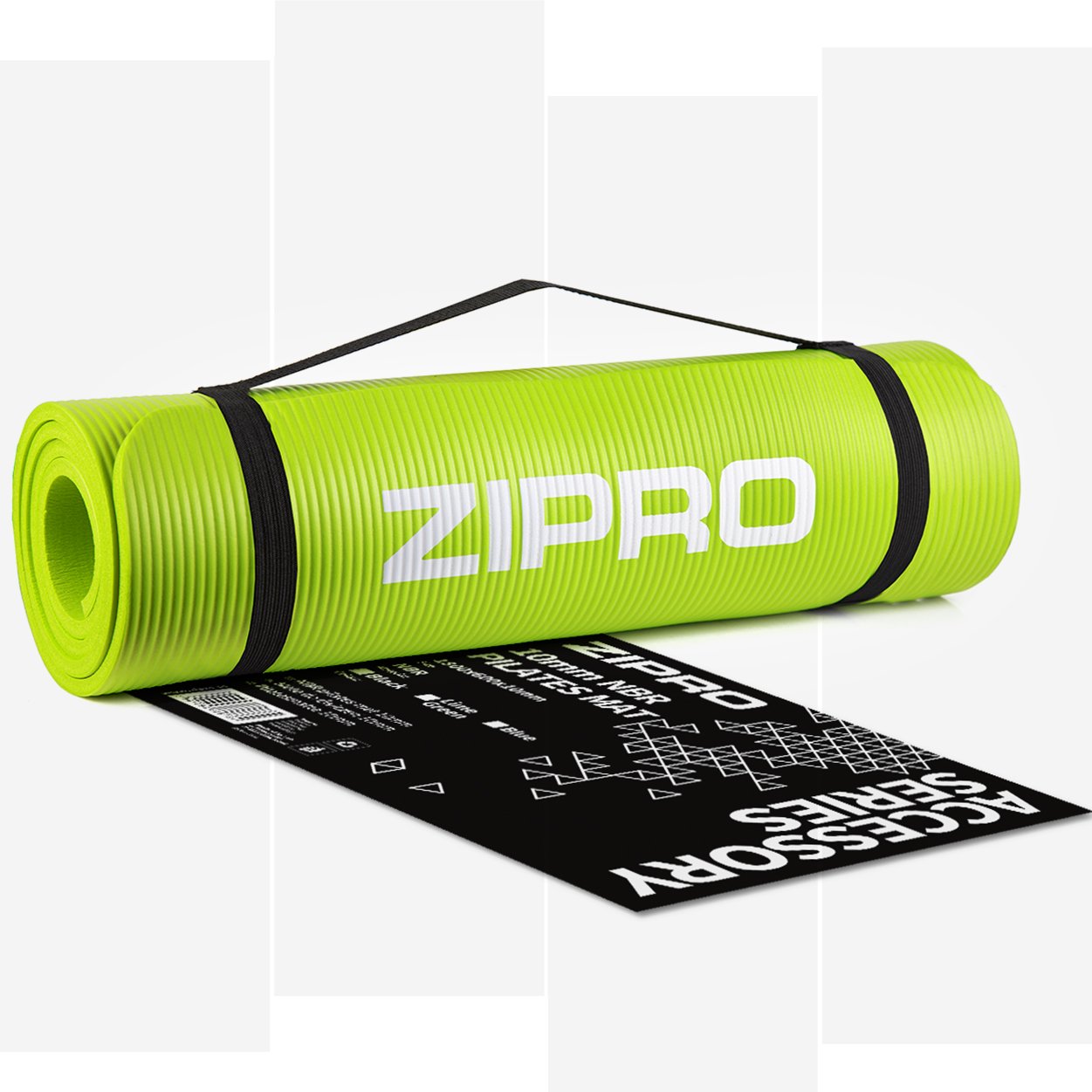 Zipro Gimnastikos kilimėlis 10mm, lime green